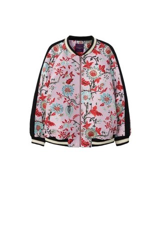 Violeta BY MANGO Floral design bomber jacket