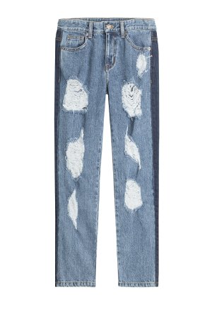 Distressed Sid Straight Leg Jeans with Cropped Ankle Gr. XS