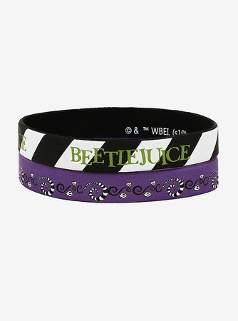 Beetlejuice Striped Bracelet Set