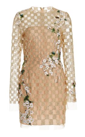 Crystal-Embellished Mini Dress By Oscar De La Renta | Moda Operandi