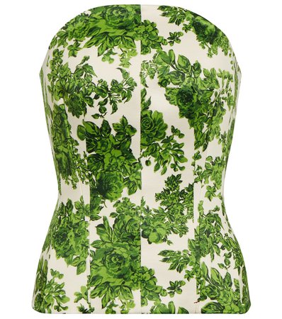 Emilia Wickstead - Gerty floral bustier top | Mytheresa