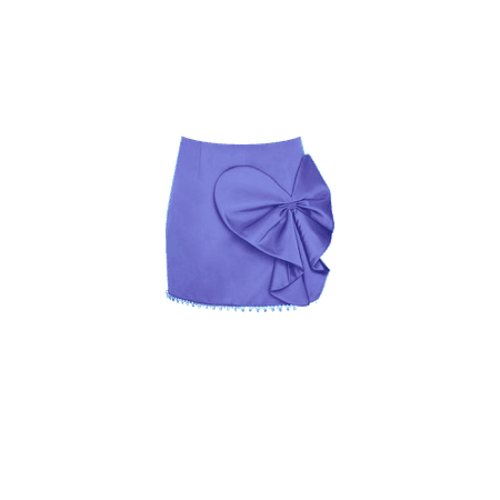Area Plaid Heart Embellished Mini Skirt - Very Peri (Dei5 Edit)