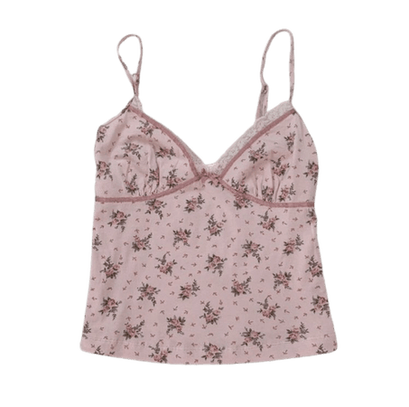 pink floral coquette babydoll top