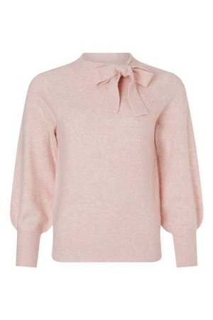 Buy Monsoon light Pink Tie Neck Knit Jumper from the Next UK online shop