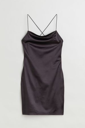 Open-backed bodycon dress - Black - Ladies | H&M GB