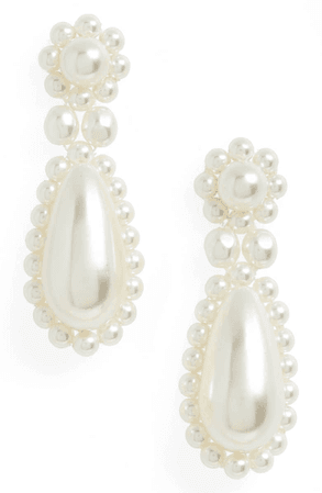 SIMONE ROCHA Imitation Pearl Drop Earrings