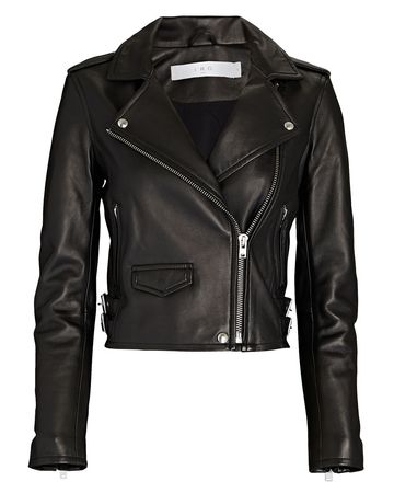 IRO Ashville Leather Jacket In Black | INTERMIX®