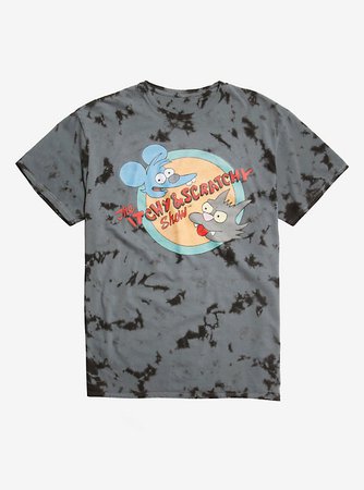 The Simpsons The Itchy & Scratchy Show Tie-Dye T-Shirt