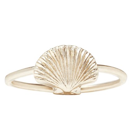 Scallop Shell Stacking Ring | Solid 14k Gold Ring | Fine Jewelry – Helen Ficalora