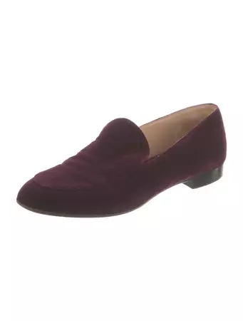 Gianvito Rossi Velvet Loafers - Purple Flats, Shoes - GIT71166 | The RealReal