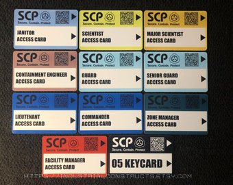 SCP Failsafe Access Card With Holographic SCP Symbol NFC | Etsy