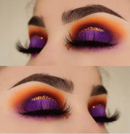 purple orange look