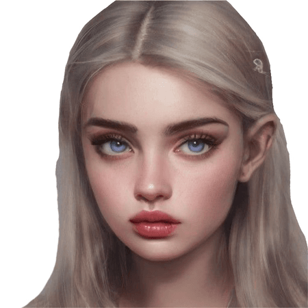 art breeder girl white blonde hair blue eyes