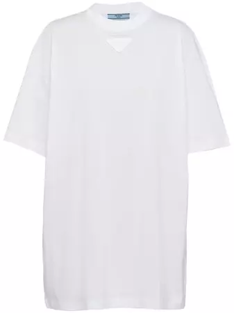 Prada triangle-logo Cotton T-shirt - Farfetch