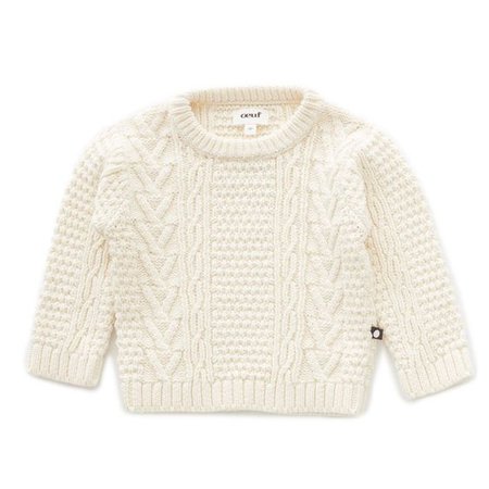 white knit jumper