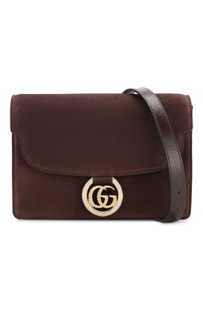 Женская сумка gg ring small GUCCI коричневого цвета — купить за 159500 руб. в интернет-магазине ЦУМ, арт. 589474/1DGBG