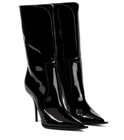 Dolce & Gabbana - Cardinale patent leather ankle boots | Mytheresa