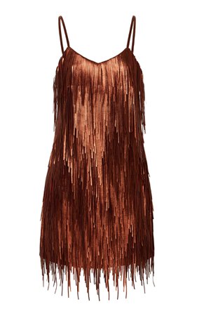 Fringed Leather Slip Dress by Michael Kors Collection | Moda Operandi