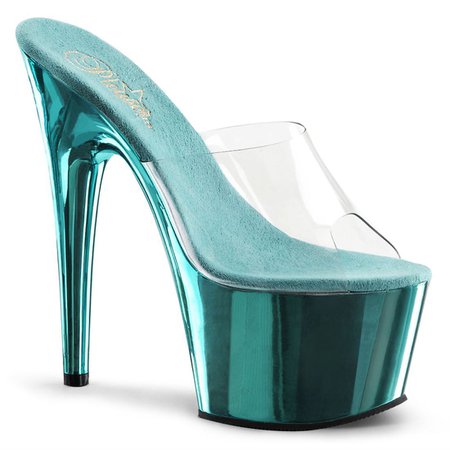 Adore-701 (Clear Teal/Blue/Green)– Pleaser Shoes