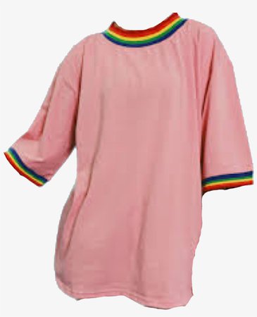 90s pink and rainbow shirt