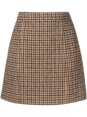 Kimhekim houndstooth-print mini skirt