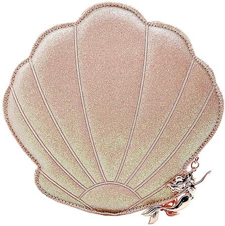 Amazon.com: Loungefly Women's Disney Rose Gold Little Mermaid Shimmer Shell Cross Body Bag, One Size: Clothing