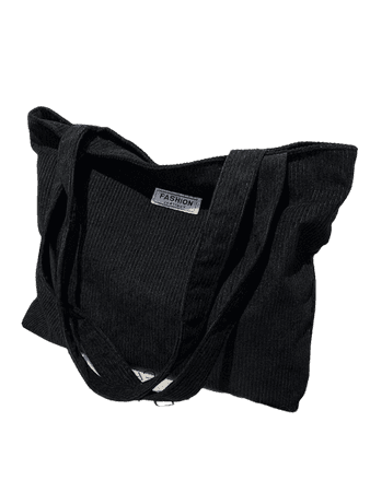 ❥ black tote bag