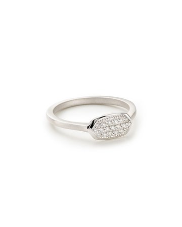 Kendra Scott Isa 14k Diamond Pave Ring, Size 6-8 | Neiman Marcus