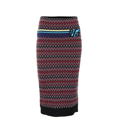 Wool and cashmere skirt