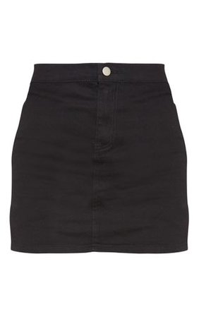 Black Disco Fit Denim Skirt | Denim | PrettyLittleThing