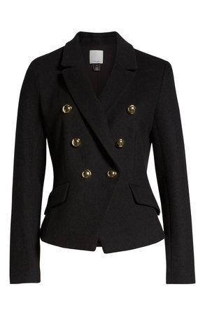 Halogen® x Atlantic-Pacific Double Breasted Wool Blend Blazer | Nordstrom