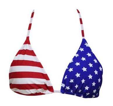 American Flag Bikini Top