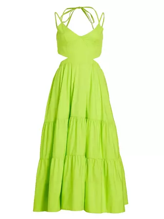 Shop SIMKHAI Veronika Cotton Cut-Out Maxi Dress | Saks Fifth Avenue
