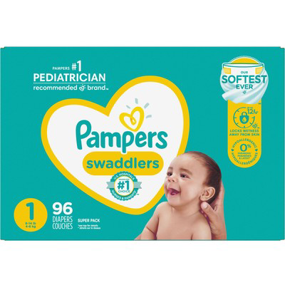 Pampers Swaddlers Diapers Size 1 96 Count