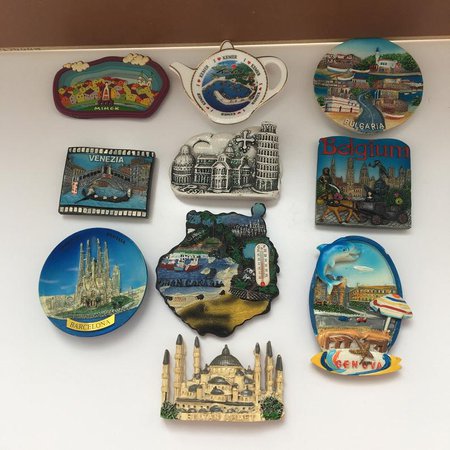Travel Fridge Magnets European Cities Vacation Colorful | Etsy