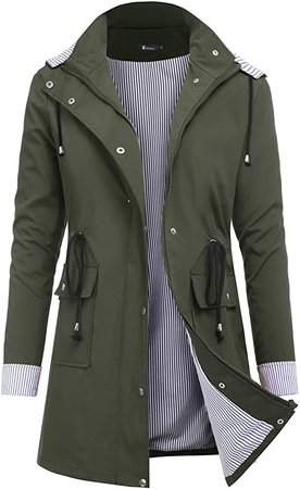 Amazon.com: RAGEMALL Women's Raincoats Windbreaker Rain Jacket Waterproof Lightweight Outdoor Hooded Trench Coats: Clothing