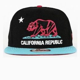 Black New Era California Republic snapback hat