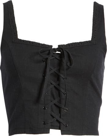 BP. Lace-Up Corset Top | Nordstrom