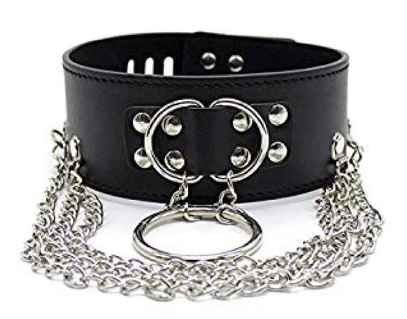 Black collar with chain