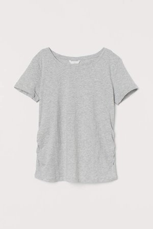 MAMA Cotton-blend T-shirt - Gray