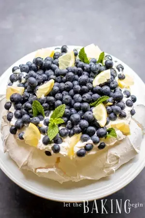 Lemon Blueberry Pavlova Cake - Let the Baking Begin!