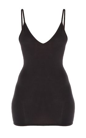 Basic Black Extreme Plunge Bodycon Dress | PrettyLittleThing USA