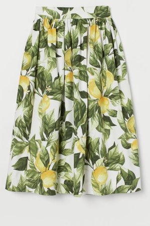 lemon printed skirt