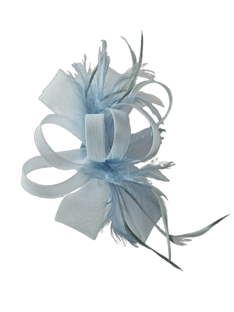 Light Blue ,Pale Blue Fascinator With Flower Headband and Clip Wedding Hat,Royal Ascot Ladies Day