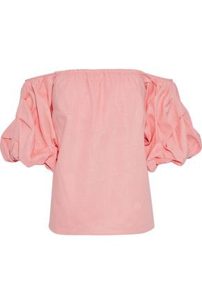 Tara off-the-shoulder linen-blend top | PETERSYN | Sale up to 70% off | THE OUTNET