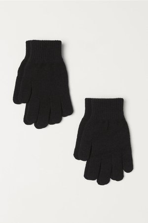 2-pack Gloves - Black - Ladies | H&M US