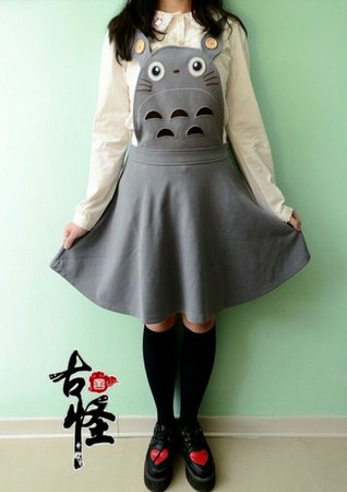 My Neighbor Totoro Cosplay Anime Suspender Skirt