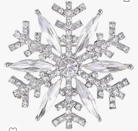 white snowflake brooch