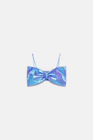 SHINY BOW TOP - View All-SHIRTS | BLOUSES-WOMAN | ZARA United States