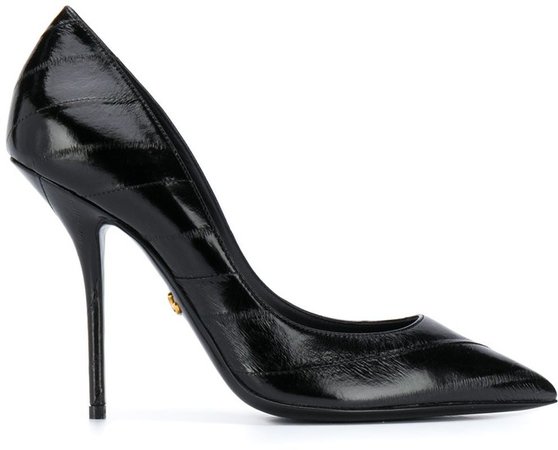 Pointed-Toe Leather Pumps